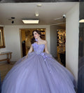 Graceful Lilac Quinceanera Dresses 2025 With 3D Flowers Ball Gown Beaded Sweet 16 Dress Birthday Vestio De 15 Anos Customized