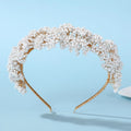 Gold Color Headband Hairband Handmade Headpiece For Bride Women Headwear Headdress Bridal Hair Jewelry Wedding Accessories a