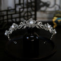 Crystal Tiaras And Crowns For Wedding Bride Headpiece Pearl Bridal Headbands Tiaras For Women Girl 15 Years Party Prom Headdress