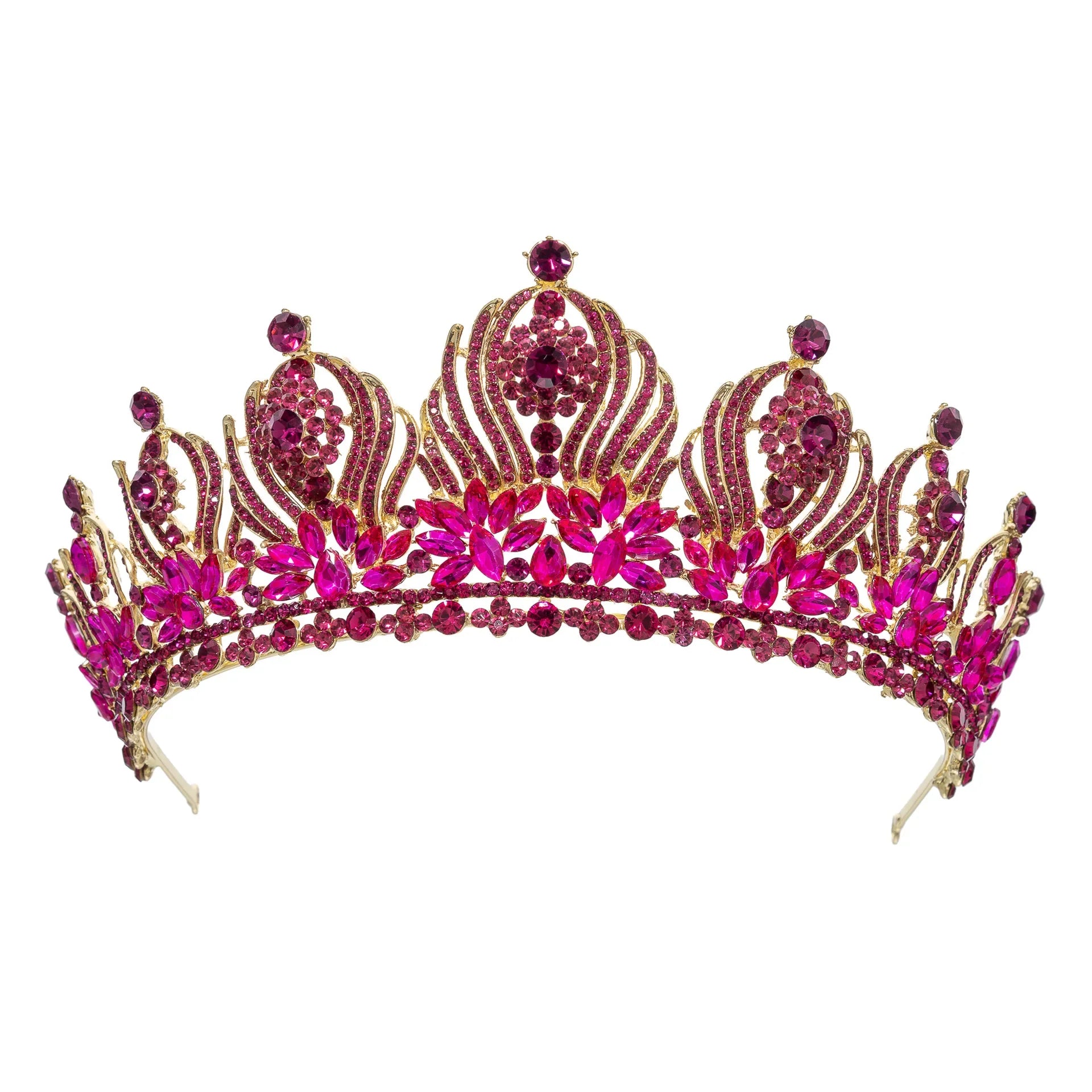 Baroque Wedding Crowns For Queen Crystal Bridal Tiara Crown For Pageant Miss Universe Diadem Prom Wedding Hair Jewelry Headdress as picture 3