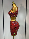 Luxury Rhinestone Sequin Sexy Two Piece Set Fashion Nightclub Sparkly Perform Stage Costume Birthday Dress