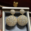 Big Large AAA Zircon Bridal Earrings CZ Cubic Zirconia Wedding Earring For Brides Accessories Women Birthday Gift Jewelry