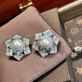 Luxury AAA Zircon Bridal Earrings Pearl CZ Cubic Zirconia Wedding Earring Brides Women Accessories Party Dinner Dress Jewelry