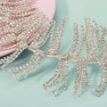 Crystal Rhinestones Headband Hairband Silver Color Headpiece For Brides Women Headdress Wedding Accessories Bridal Jewelry