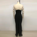 Arrival Women Sexy Strapless Big Pearl Beading Bodycon Long Bandage Dress Celebrate Evening Party Red Carpet Fashion Outfit
