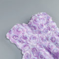 Arrival Purple Color Women Sexy Off the Shoulder Florals Ball Gown Mini Dress Vacation Cute Girls' Birthday Party Dress