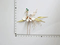 Bridal Jewelry Imitation Pearl Hairpin Gold Color Head Piece For Brides Women Flower Leaf Hair Comb Pin Clip Wedding Accessories b