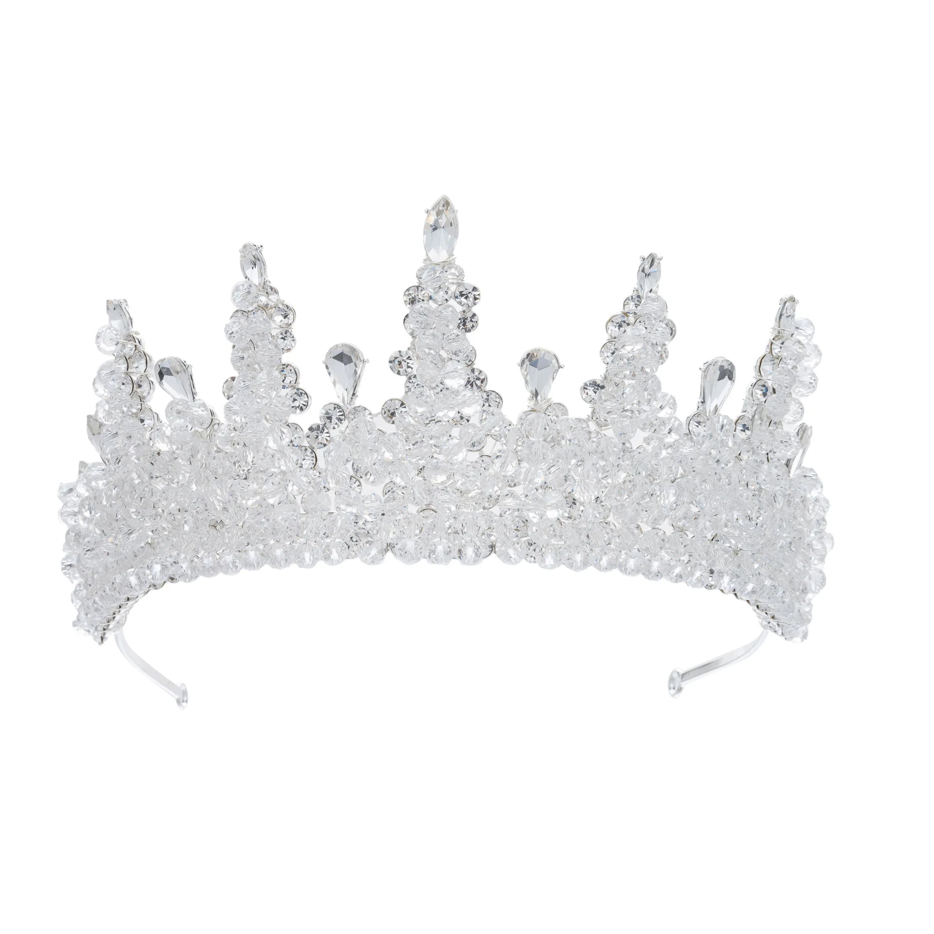 Baroque Queen Crowns For Women Crystal Princess Bridal Tiara Crown For Wedding Headpiece Paganrt Diadem Party Prom Hair Jewelry Pure Gold Color