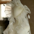 Feather Bridal Veil Short White Wedding Veils For Brides Evening Dinner Party Dress Women Girl Gifts Hair Accessories Jewelry