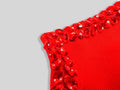 Sexy Women'S Light Luxury Bead Design Red Bandage Dress Strapless Sleeveless Bodycon Backless Long Dresses Party Vestidos