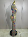 Sparkly Diamond High Neck Sexy Mesh Wrap Hip Long Dress Host Annual Meeting Party Nightclub Bar Performance Costume