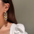 Yellow Green AAA Zircon Bridal Earrings CZ Cubic Zirconia Wedding Earring For Brides Accessories Women Gift Dinner Party Jewelry