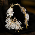 Vintage Gold Color Headpieces Headwear Crystal Pearls Headbands Hairbands Bride Hair Pin Clip Bridal Jewelry Wedding Accessories d