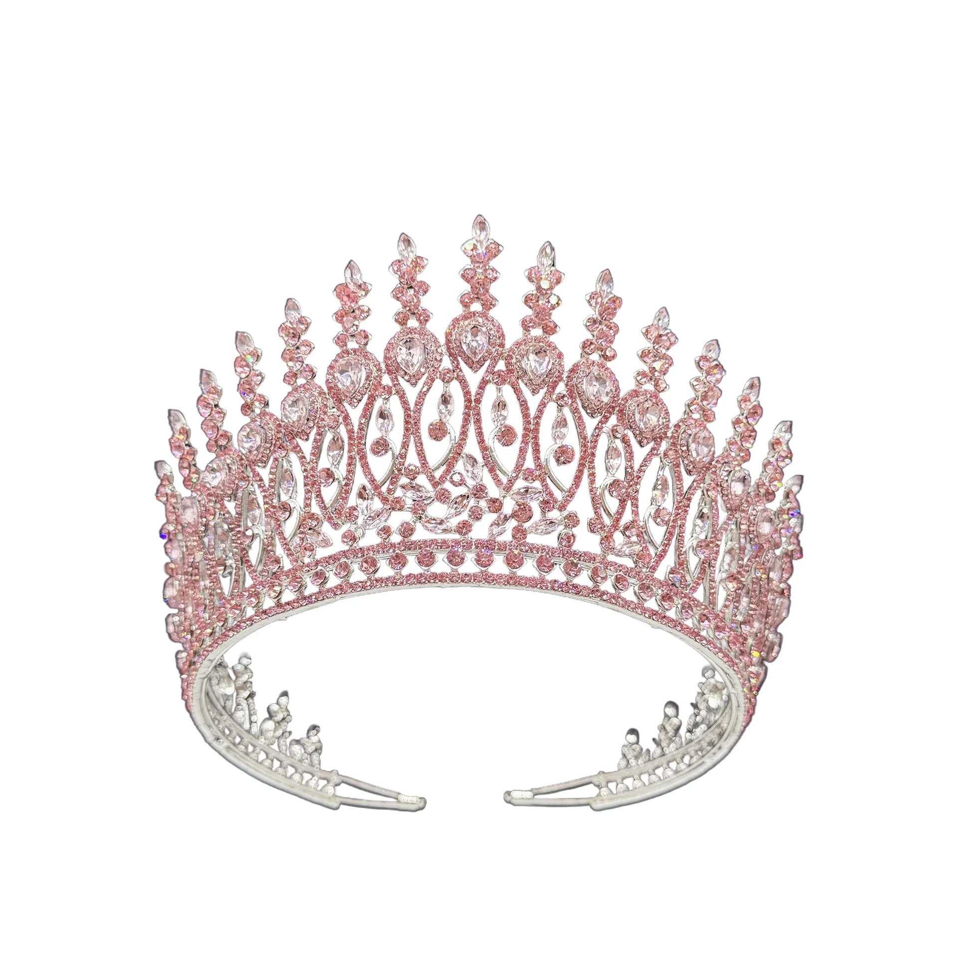 Baroque Queen Crowns For Women Crystal Bridal Tiara Crown For Wedding Pageant Bride Headpiece Party Prom Hair Jewelry Headdress as picture 4