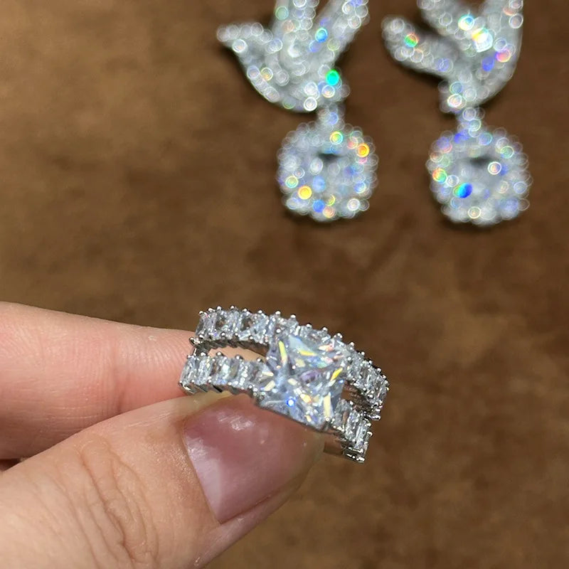 Luxury Bird AAA Zircon Bridal Earrings Cubic Zirconia Wedding Earring For Bride Women Accessories Party Dinner Dress Jewelry