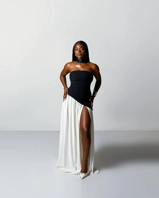 WholeWomen Sexy Strapless Off the Shoulder Bodycon Long Maxi Dress Birthday Party Celebrate Cocktail Evening Outfit
