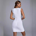 Top Quality Women Sleeveless Sexy V-Neck Bodycon Bandage Mini Dress Fashion Nightclub Party Celebrate Outfit Vestido