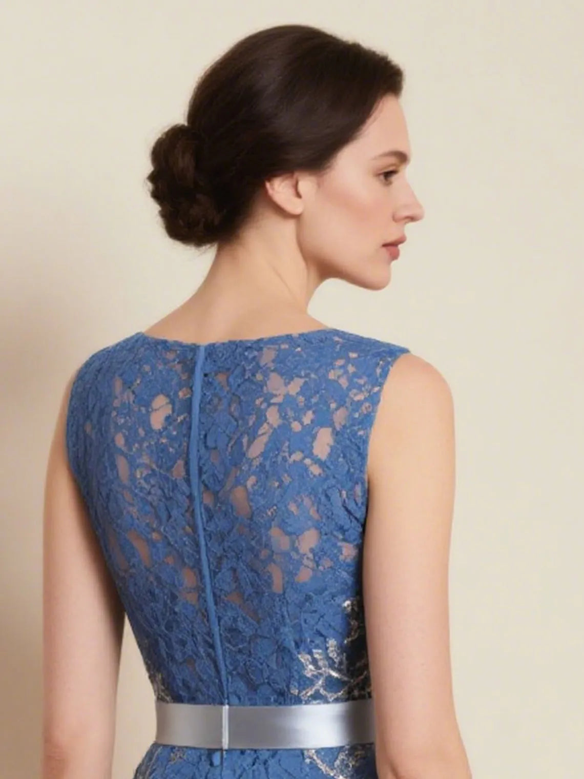 Mother Of The Bride Gown - Sexy Mermaid Wedding Party Dress Scoop Neck Sleeveless Lace Sequin Vintage Mother of the Bride Formal Gown 2025 Free Customized