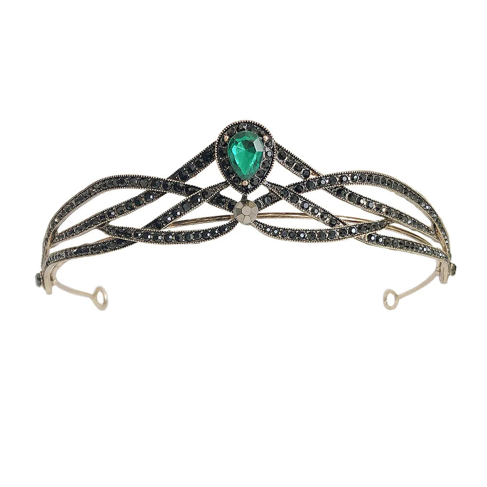 Vintage Crown For Women Girl Princess Queen Bridal Tiara And Crown For Wedding Bride Headdress Party Prom Hair Jewelry Headpiece as picture 2