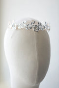 Bridal Hair Jewelry Flower Leaf Headband Hairband Silver Color Headpiece For Brides Women Headdress Headwear Wedding Accessories