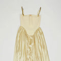 Spring Women's Strap Chain Sleeveless Long Dress Fashionable Slimming Hundred Fold Elegant Dresses Evening Party Vestidos