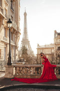 Sexy Halter Burgundy Evening Dress Long Train Prom Dress Sexy Open Back Party Dress Silk فساتين مناسبة رسمية