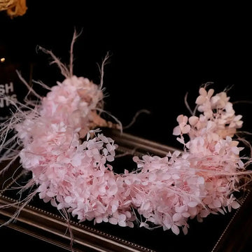 Wedding Hair Accessories Flower Headband Hairband Pink Ivory Headpiece Bride Bridesmaids Women Headwear Headdress Bridal Jewelry a