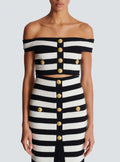 High Quality Women Sexy Slash Neck Striped 2 Pieces Bodycon Bandage Dress 2 Pieces Celebrate Evening Party Cocktail Dress