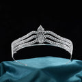 Wedding Hair Accessories Cubic Zirconia Tiaras and Crowns Zircon Headpiece For Brides Women Pageant Prom Headband Bridal Jewelry