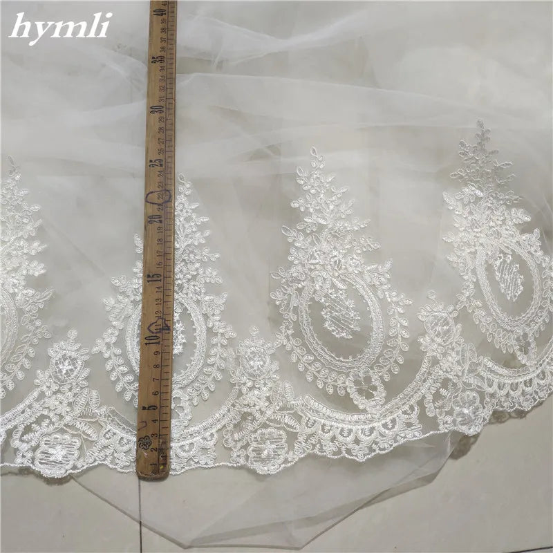 300cm,350cm,500cm Long Wedding Veil One Layer Bridal Veil No Comb Cathedral Veil In White, Ivory, Champagne