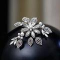 Silver Color Hairpins Crystal Pearl Head Piece For Brides Women Rhinestones Hair Pins Clips Wedding Accessories Bridal Jewelry