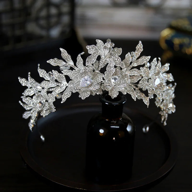 Baroque Princess Queen Crowns For Wedding Crystal Bridal Tiara Crown For Pageant Women Diadem Party Prom Hair Jewerly Headpiece as pic 1