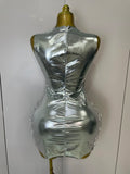 Women Luxury Sexy Mesh Crystal Diamonds Mini Dress Birthday Party Costume Nightclub Stage Performance Singer Outfit