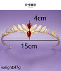 Baroque Vintage Fairy Crowns Tiaras Women Men Rhinestone Leaf Elf Tiara Costume Cosplay Hair Jewelry Crown Headwear Accessories