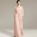 Customized Mother Dresses Simple A Line Bride Party Dress Chiffon Floor Length Occasion Gown Elegant robe invitée mariage picture color