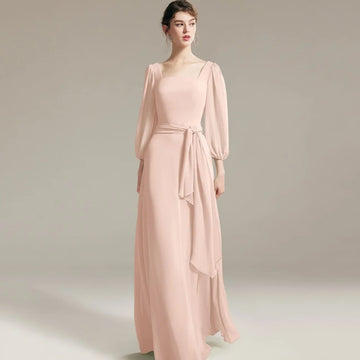 Customized Mother Dresses Simple A Line Bride Party Dress Chiffon Floor Length Occasion Gown Elegant robe invitée mariage picture color
