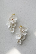 Wedding Hair Accessories Porcelain Flower Headpiece Headwear Women Girl Headdress For Brides Headband Hairband Bridal Jewelry gold color 1