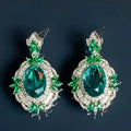 Luxury Green AAA Zircon Bridal Earrings CZ Cubic Zirconia Wedding Earring For Brides Accessories Women Gift Dinner Party Jewelry a