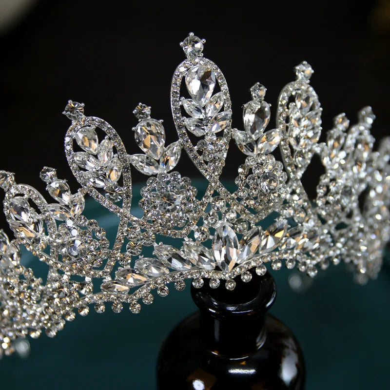 Bridal Tiaras Hair Accessories Luxury Full Zircon Wedding Crowns Diadem Headdress Baroque Brides Party Tiara Crown For Women