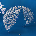 Bridal Hair Jewelry Rhinestones Crystal Tiaras and Crowns Women Brides Pageant Prom Silver Color Headbands Wedding Accessories