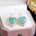 Luxury Green AAA Zircon Bridal Earrings CZ Cubic Zirconia Wedding Earring For Brides Accessories Women Gift Dinner Party Jewelry b
