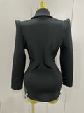 Sparkly Crystal Chains Pearls Long Sleeve Mini Dress Women Birthday Evening Party Nightclub Outfit Singer Wedding Costume