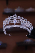 Princess Queen Tiaras and Crowns Rhinestones Zirconia Headband For Brides Women Diadem Wedding Accessories Bridal Hair Jewelry
