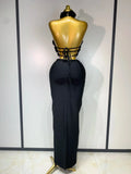 Women Sexy Halter Hollow Out Flowers Bodycon Bandage Dress Red Backless Celebirty Elegant Party Luxury Birthday Wedding Dresses