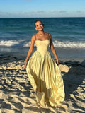Spring Women's Strap Chain Sleeveless Long Dress Fashionable Slimming Hundred Fold Elegant Dresses Evening Party Vestidos