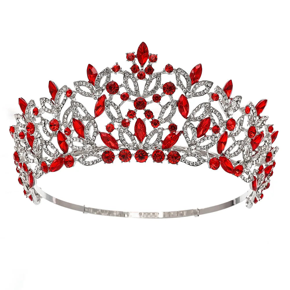 Baroque Queen Crowns For Pageant Crystal Royal Princess Bridal Tiara Crown For Wedding Women Diadem Prom Hair Jewelry Headdress as picture 3