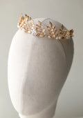 Wedding Hair Accessories Zircon Pearl Crown Vintage Baroque Headband For Bride Headwear Women Leaf Headpiece Bridal Jewelry