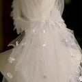 Lace Bridal Veil Short White Wedding Veils For Brides Evening Dinner Party Dress Women Girl Gifts Hair Accessories Jewelry
