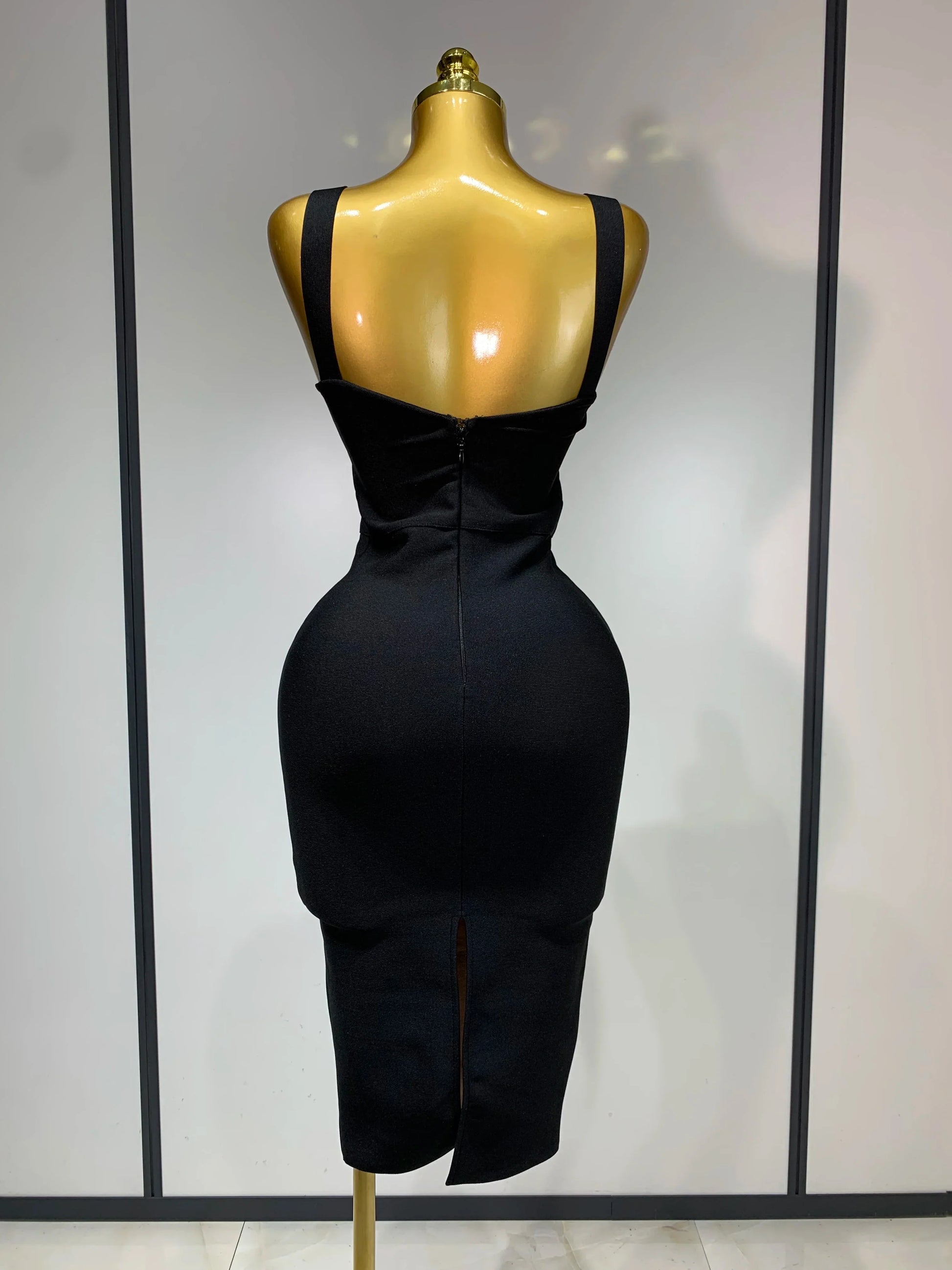 Sexy Black Lace Bodycon Bandage Dress Arrivals Women Luxury Vintage Elegant Evening Party Dress Birthday Club Vestido