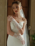 Short Bridal Gloves Flower Wedding Glove For Women Girl Party Dinner Dress Gift Jewelry Brides Accessories